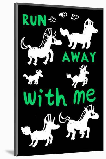 Run Away With Me - Tommy Human Cartoon Print-Tommy Human-Mounted Giclee Print