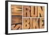 Run, Bike, Swim-PixelsAway-Framed Photographic Print