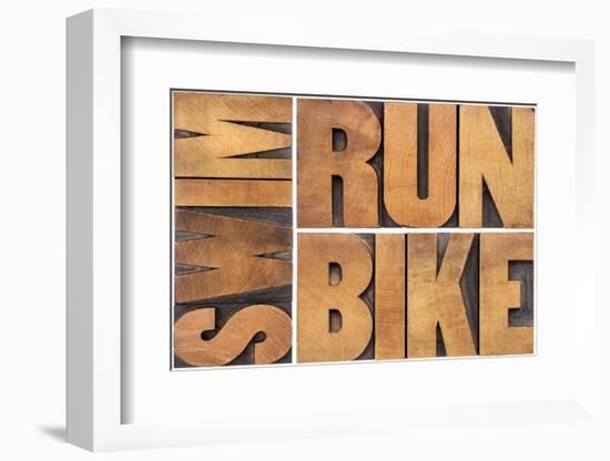 Run, Bike, Swim-PixelsAway-Framed Photographic Print