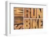 Run, Bike, Swim-PixelsAway-Framed Photographic Print