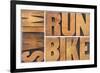 Run, Bike, Swim-PixelsAway-Framed Photographic Print