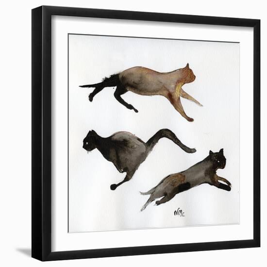 Run Cat Run, 2017-Nancy Moniz Charalambous-Framed Giclee Print