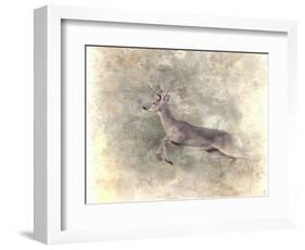 Run Like the Wind White Tailed Buck-Jai Johnson-Framed Giclee Print
