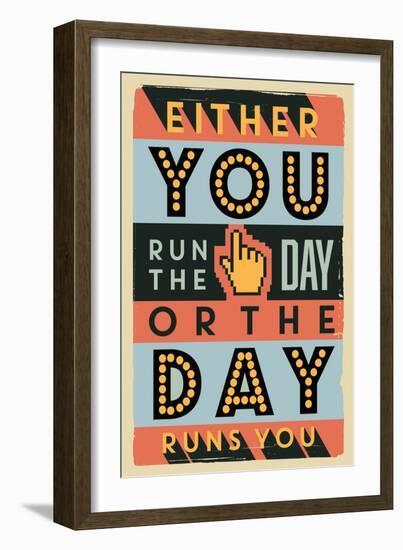 Run the Day-Vintage Vector Studio-Framed Art Print