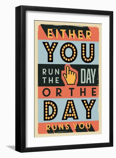 Run the Day-Vintage Vector Studio-Framed Art Print