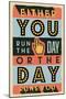 Run the Day-Vintage Vector Studio-Mounted Art Print