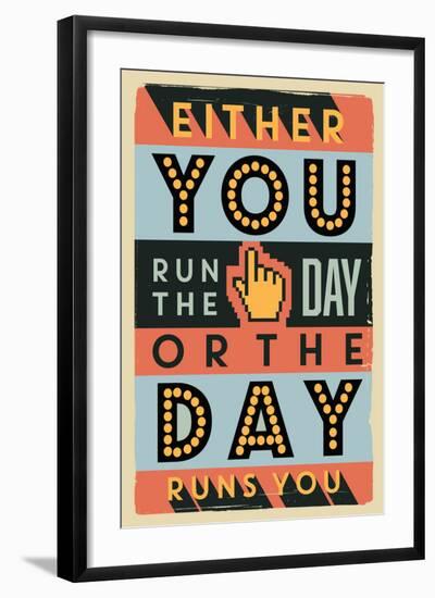 Run the Day-Vintage Vector Studio-Framed Art Print