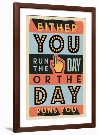 Run the Day-Vintage Vector Studio-Framed Art Print