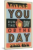 Run the Day-Vintage Vector Studio-Mounted Art Print