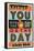 Run the Day-Vintage Vector Studio-Framed Stretched Canvas