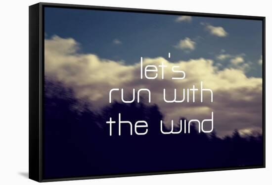 Run with the Wind-Vintage Skies-Framed Stretched Canvas