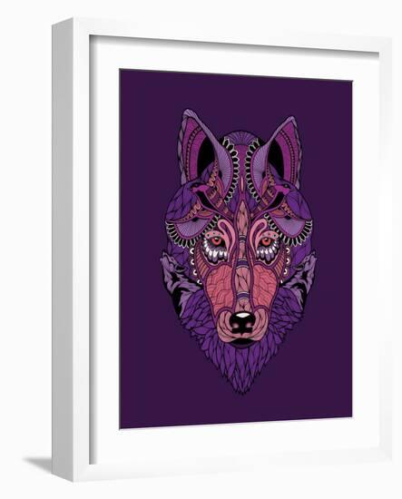 Run with Wolves-Drawpaint Illustration-Framed Giclee Print