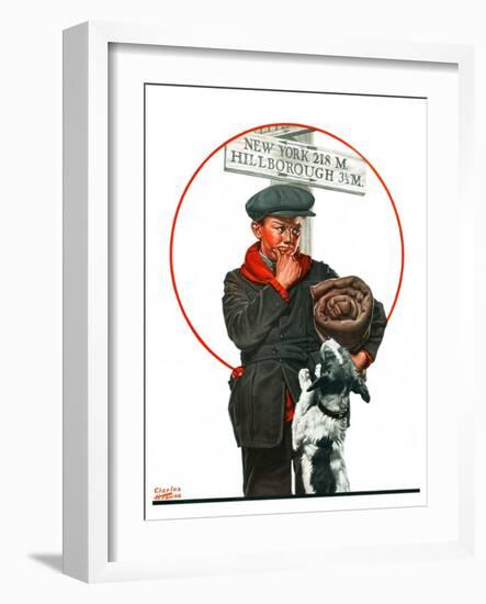 "Runaway Boy,"May 17, 1924-Charles Towne-Framed Premium Giclee Print