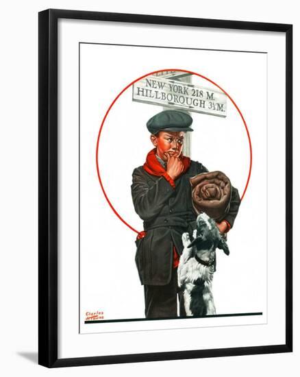 "Runaway Boy,"May 17, 1924-Charles Towne-Framed Giclee Print