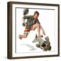 "Runaway Pants", August 9,1919-Norman Rockwell-Framed Giclee Print