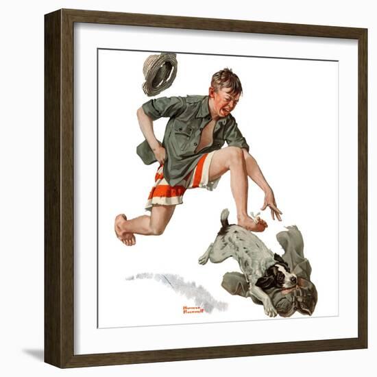 "Runaway Pants", August 9,1919-Norman Rockwell-Framed Giclee Print