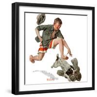 "Runaway Pants", August 9,1919-Norman Rockwell-Framed Giclee Print