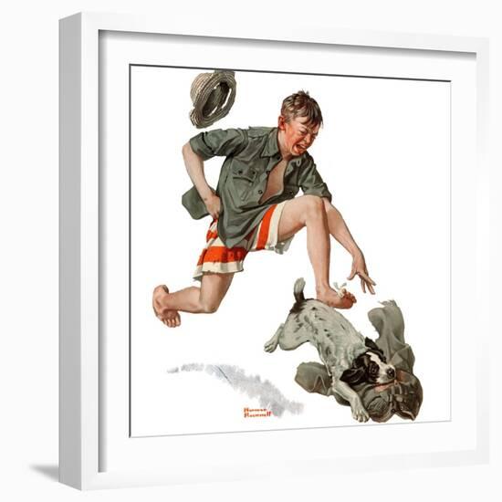 "Runaway Pants", August 9,1919-Norman Rockwell-Framed Giclee Print