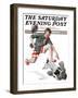 "Runaway Pants" Saturday Evening Post Cover, August 9,1919-Norman Rockwell-Framed Giclee Print