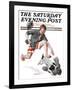 "Runaway Pants" Saturday Evening Post Cover, August 9,1919-Norman Rockwell-Framed Giclee Print