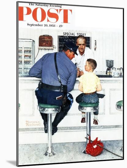 "Runaway" Saturday Evening Post Cover, September 20,1958-Norman Rockwell-Mounted Premium Giclee Print