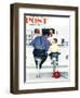 "Runaway" Saturday Evening Post Cover, September 20,1958-Norman Rockwell-Framed Giclee Print