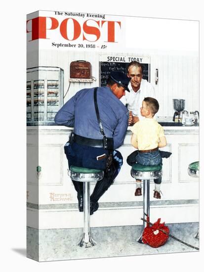 "Runaway" Saturday Evening Post Cover, September 20,1958-Norman Rockwell-Stretched Canvas