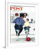 "Runaway" Saturday Evening Post Cover, September 20,1958-Norman Rockwell-Framed Giclee Print