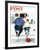 "Runaway" Saturday Evening Post Cover, September 20,1958-Norman Rockwell-Framed Giclee Print