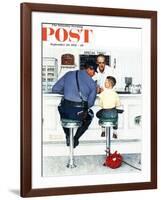 "Runaway" Saturday Evening Post Cover, September 20,1958-Norman Rockwell-Framed Giclee Print