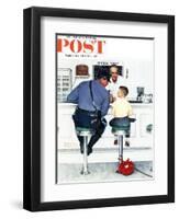 "Runaway" Saturday Evening Post Cover, September 20,1958-Norman Rockwell-Framed Premium Giclee Print