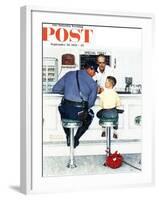 "Runaway" Saturday Evening Post Cover, September 20,1958-Norman Rockwell-Framed Giclee Print