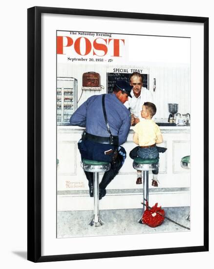 "Runaway" Saturday Evening Post Cover, September 20,1958-Norman Rockwell-Framed Giclee Print