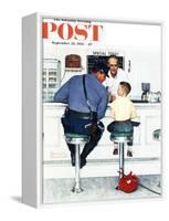 "Runaway" Saturday Evening Post Cover, September 20,1958-Norman Rockwell-Framed Stretched Canvas