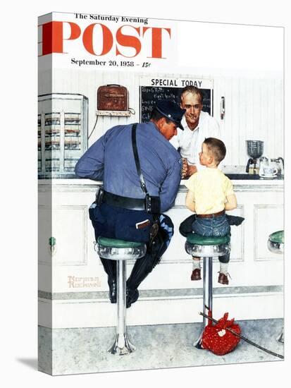 "Runaway" Saturday Evening Post Cover, September 20,1958-Norman Rockwell-Stretched Canvas