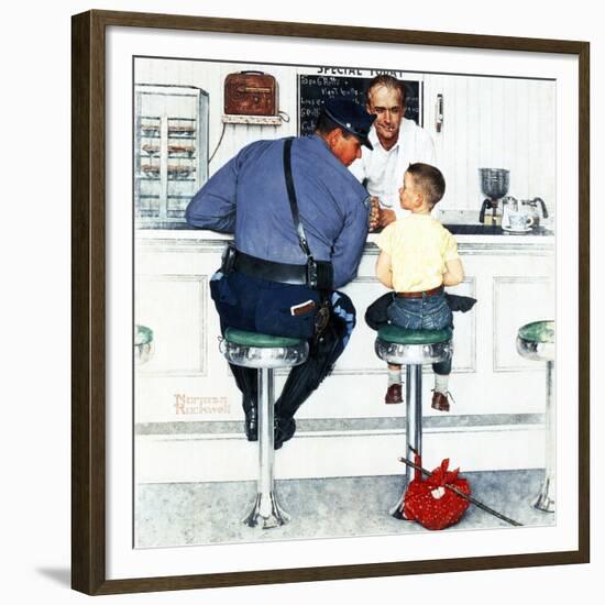 "Runaway", September 20,1958-Norman Rockwell-Framed Giclee Print