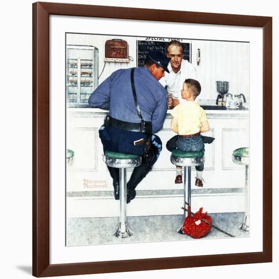 "Runaway", September 20,1958-Norman Rockwell-Framed Giclee Print