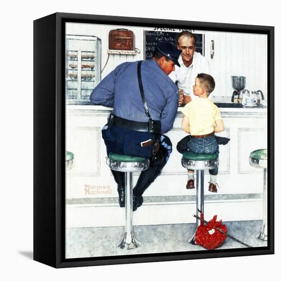 "Runaway", September 20,1958-Norman Rockwell-Framed Stretched Canvas