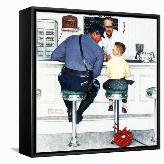 "Runaway", September 20,1958-Norman Rockwell-Framed Stretched Canvas