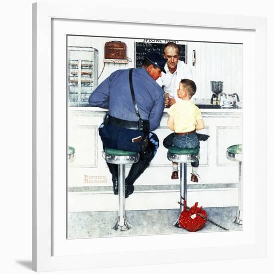 "Runaway", September 20,1958-Norman Rockwell-Framed Giclee Print