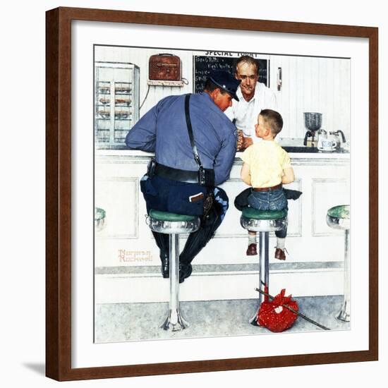 "Runaway", September 20,1958-Norman Rockwell-Framed Giclee Print