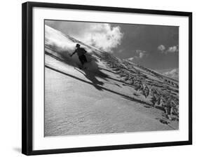 Runaway Skier-null-Framed Photographic Print