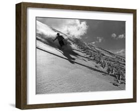 Runaway Skier-null-Framed Photographic Print