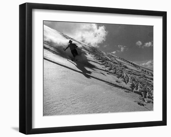 Runaway Skier-null-Framed Photographic Print