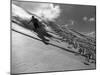 Runaway Skier-null-Mounted Photographic Print