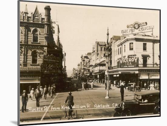 Rundle Street from King William Street, Adelaide, South Australia-null-Mounted Photographic Print