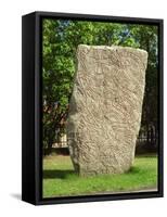 Rune Stone in Grounds of Uppsala Cathedral, Sweden, Scandinavia, Europe-Richard Ashworth-Framed Stretched Canvas