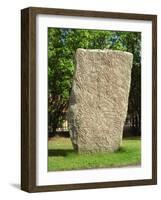 Rune Stone in Grounds of Uppsala Cathedral, Sweden, Scandinavia, Europe-Richard Ashworth-Framed Photographic Print