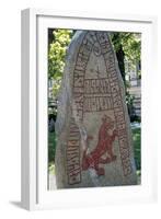 Rune Stone, Lund, Sweden, Viking Civilization-null-Framed Giclee Print