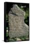 Rune Stone Outside Gripsholm Castle-null-Framed Stretched Canvas